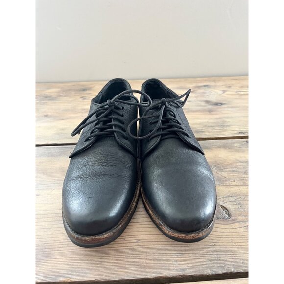 Frye Oxford Dress Shoes Mens 9.5 D Black Distressed Leather main image 5